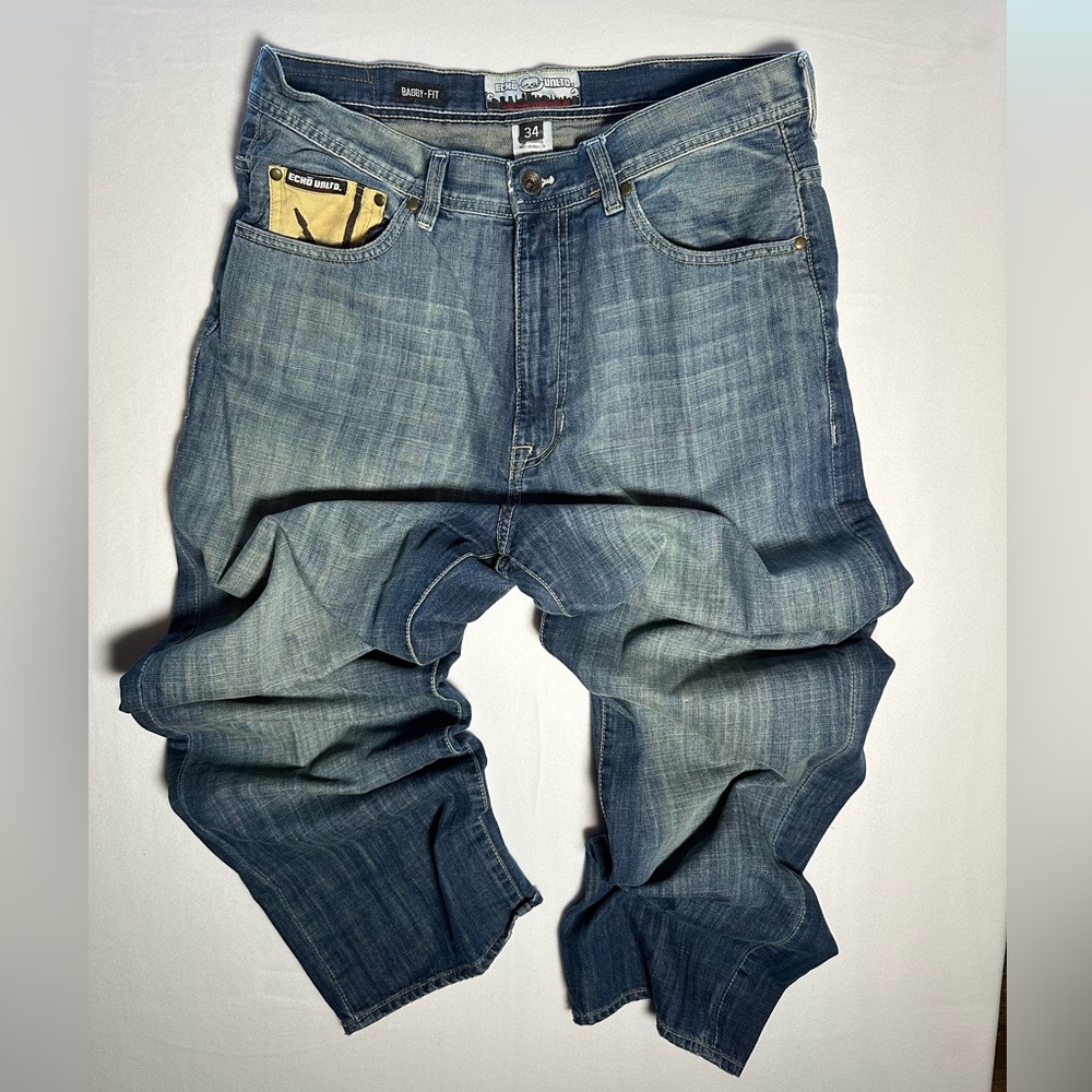 **SOLD**Y2K Ecko Unltd Graphic Track Jacket & Baggy Jeans Set Mens 34 Streetwear - Picture 8 of 15